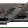 Mexen Loft okrúhle zrkadlo do kúpeľne 75 cm, zlatý rám - 9850-075-075-000-50