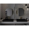 Mexen Loft okrúhle kúpeľňové zrkadlo 70 cm, rám v brúsenom zlate - 9850-070-070-000-50