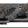 Mexen Loft okrúhle zrkadlo do kúpeľne 70 cm, čierny rám - 9850-070-070-000-70