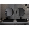 Mexen Loft kúpeľňové zrkadlo okrúhle 75 cm, čierny rám - 9850-075-075-000-70