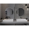 Mexen Loft okrúhle kúpeľňové zrkadlo 70 cm, biely rám - 9850-070-070-000-20