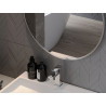 Mexen Loft kúpeľňové zrkadlo okrúhle 60 cm, rám inox - 9850-060-060-000-10