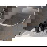 Mexen Loft okrúhle kúpeľňové zrkadlo 60 cm, biely rám - 9850-060-060-000-20