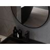 Mexen Loft kruhové kúpeľňové zrkadlo 30 cm, čierny rám - 9850-030-030-000-70
