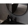 Mexen Loft okrúhle zrkadlo do kúpeľne 85 cm, čierny rám - 9850-085-085-000-70