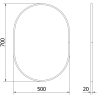 Mexen Loft oválne kúpeľňové zrkadlo 70 x 50 cm, čierny rám - 9851-070-050-000-70