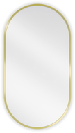 Mexen Loft oválne kúpeľňové zrkadlo 75 x 40 cm, zlatý rám - 9851-075-040-000-50
