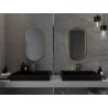 Mexen Loft oválne kúpeľňové zrkadlo 75 x 40 cm, zlatý rám - 9851-075-040-000-50