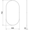 Mexen Loft oválne kúpeľňové zrkadlo 75 x 40 cm, zlatý rám - 9851-075-040-000-50