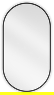 Mexen Loft oválne kúpeľňové zrkadlo 75 x 40 cm, čierny rám - 9851-075-040-000-70