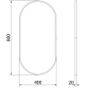 Mexen Loft Oválne kúpeľňové zrkadlo 80 x 40 cm, rám brúsené zlato - 9851-080-040-000-50