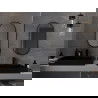 Mexen Loft oválne kúpeľňové zrkadlo 80 x 40 cm, čierny rám - 9851-080-040-000-70