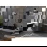 Mexen Loft oválne kúpeľňové zrkadlo 80 x 40 cm, čierny rám - 9851-080-040-000-70