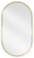 Mexen Loft oválne kúpeľňové zrkadlo 80 x 45 cm, zlatý rám - 9851-080-045-000-50