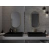 Mexen Loft oválne kúpeľňové zrkadlo 80 x 45 cm, zlatý rám - 9851-080-045-000-50