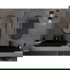 Mexen Loft oválne kúpeľňové zrkadlo 80 x 45 cm, čierny rám - 9851-080-045-000-70