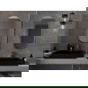 Mexen Loft oválne kúpeľňové zrkadlo 90 x 45 cm, zlatý rám - 9851-090-045-000-50