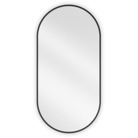 Mexen Loft zrkadlo kúpeľňové oválne 90 x 45 cm, rám čierny - 9851-090-045-000-70