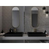 Mexen Loft Oválne kúpeľňové zrkadlo 100 x 35 cm, rám v brúsenom zlate - 9851-100-035-000-50