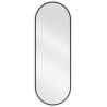 Mexen Loft oválne zrkadlo do kúpeľne 100 x 35 cm, čierny rám - 9851-100-035-000-70