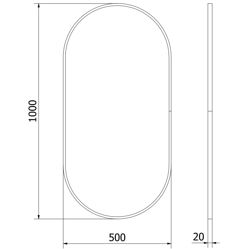 Mexen Loft oválne kúpeľňové zrkadlo 100 x 50 cm, zlatý rám - 9851-100-050-000-50