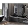 Mexen Loft zrkadlo kúpeľňové oválne 100 x 50 cm, čierny rám - 9851-100-050-000-70