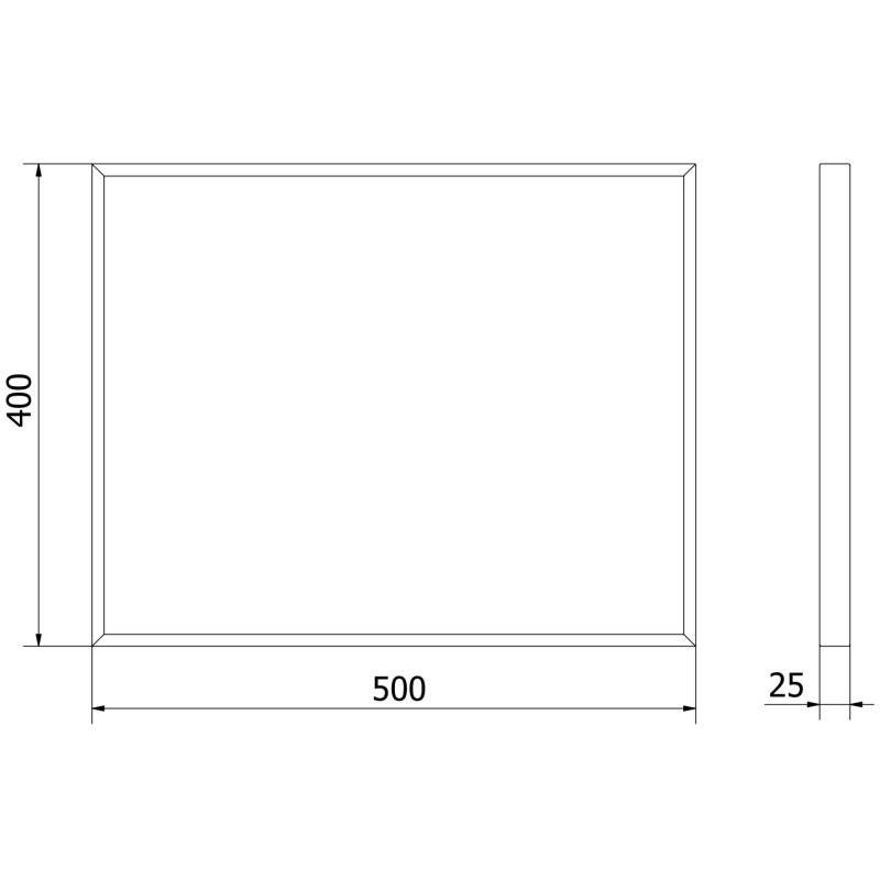 Mexen Loft obdĺžnikové zrkadlo do kúpeľne 50 x 40 cm, zlatý rám - 9852-050-040-000-50