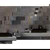 Mexen Loft obdĺžnikové kúpeľňové zrkadlo 60 x 40 cm, zlatý rám - 9852-060-040-000-50