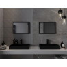 Mexen Loft kúpeľňové zrkadlo obdĺžnikové 60 x 40 cm, čierny rám - 9852-060-040-000-70