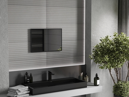 Mexen Loft obdĺžnikové kúpeľňové zrkadlo 60 x 40 cm, čierny rám - 9852-060-040-000-70