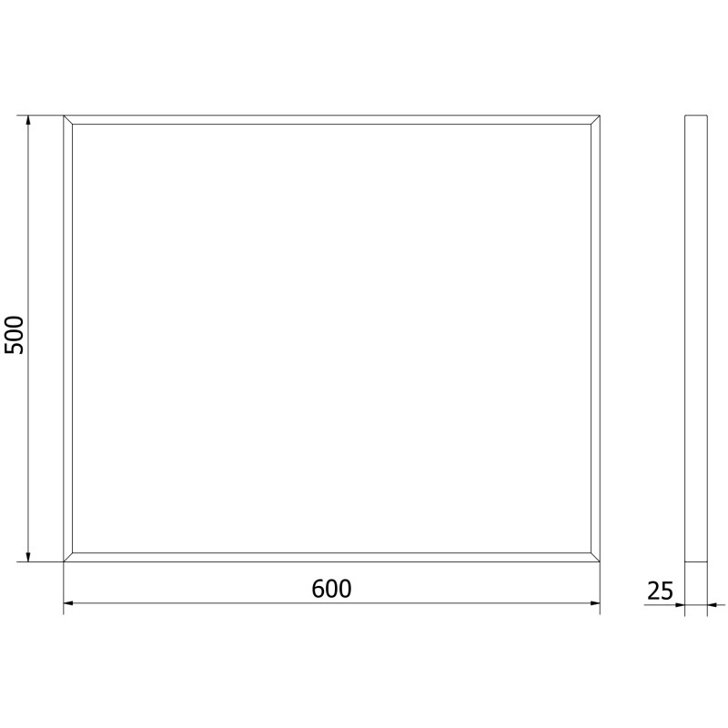 Mexen Loft kúpeľňové zrkadlo obdĺžnikové 60 x 50 cm, zlatý rám - 9852-060-050-000-50