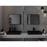 Mexen Loft kúpeľňové obdĺžnikové zrkadlo 60 x 50 cm, čierny rám - 9852-060-050-000-70