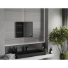 Mexen Loft kúpeľňové obdĺžnikové zrkadlo 60 x 50 cm, čierny rám - 9852-060-050-000-70