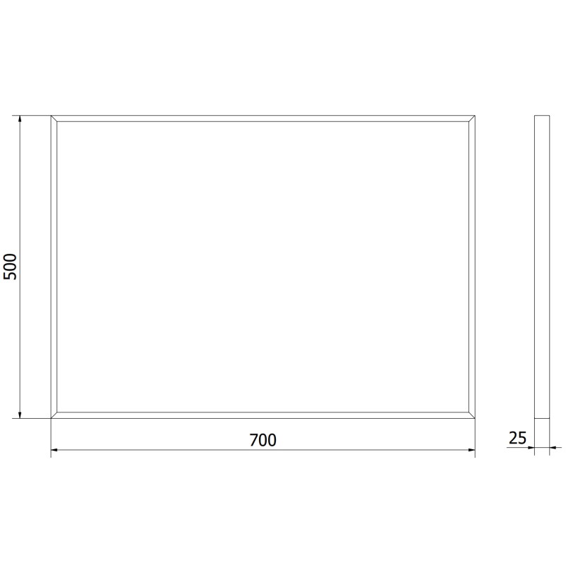 Mexen Loft kúpeľňové zrkadlo obdĺžnikové 70 x 50 cm, zlatý rám - 9852-070-050-000-50