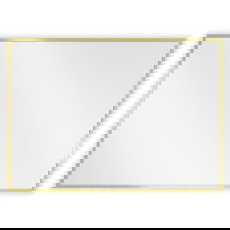 Mexen Loft obdĺžnikové kúpeľňové zrkadlo 70 x 50 cm, zlatý rám - 9852-070-050-000-50