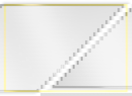 Mexen Loft obdĺžnikové kúpeľňové zrkadlo 70 x 50 cm, zlatý rám - 9852-070-050-000-50