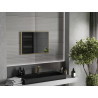 Mexen Loft kúpeľňové zrkadlo obdĺžnikové 70 x 50 cm, zlatý rám - 9852-070-050-000-50