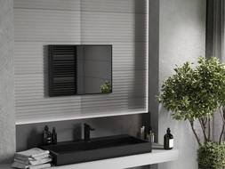 Mexen Loft obdĺžnikové zrkadlo do kúpeľne 70 x 50 cm, čierny rám - 9852-070-050-000-70