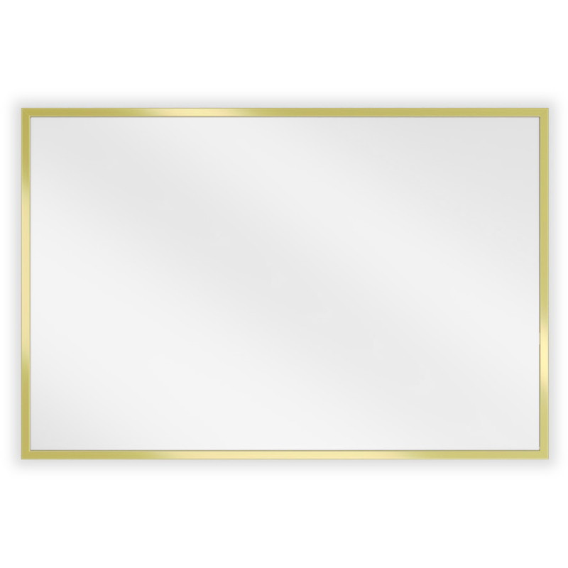 Mexen Loft Obdĺžnikové kúpeľňové zrkadlo 60 x 40 cm, rám v brúsenom zlatom odtieni - 9852-060-040-000-50