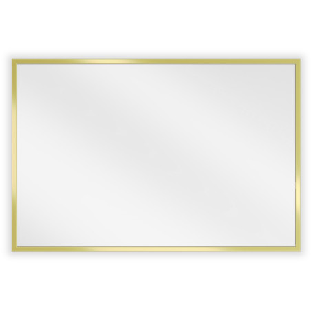 Mexen Loft Obdĺžnikové kúpeľňové zrkadlo 60 x 40 cm, rám v brúsenom zlatom odtieni - 9852-060-040-000-50