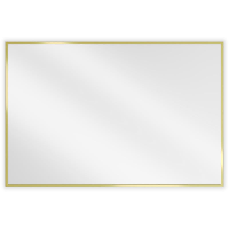 Mexen Loft obdĺžnikové kúpeľňové zrkadlo 90 x 60 cm, zlatý rám - 9852-090-060-000-50