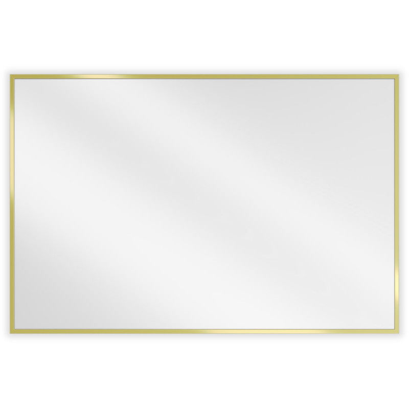 Mexen Loft obdĺžnikové zrkadlo do kúpeľne 90 x 60 cm, zlatý rám - 9852-090-060-000-50