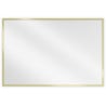 Mexen Loft obdĺžnikové kúpeľňové zrkadlo 90 x 60 cm, zlatý rám - 9852-090-060-000-50