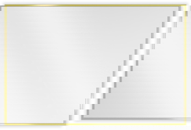 Mexen Loft obdĺžnikové kúpeľňové zrkadlo 90 x 60 cm, zlatý rám - 9852-090-060-000-50