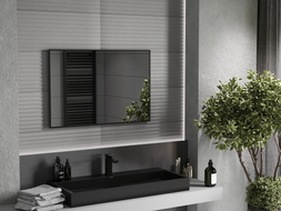 Mexen Loft kúpeľňové zrkadlo obdĺžnikové 90 x 60 cm, čierny rám - 9852-090-060-000-70