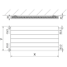 Mexen CL11 Line doskový radiátor 600 x 1600 mm, bočné pripojenie, 1253 W, antracit - W411L-060-160-66