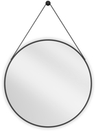 Mexen String kúpeľňové okrúhle zrkadlo 70 cm, čierny rám - 9854-070-070-000-70