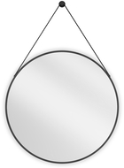 Mexen String okrúhle kúpeľňové zrkadlo 70 cm, čierny rám - 9854-070-070-000-70