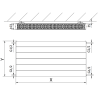Mexen CL22 Line doskový radiátor 600 x 1800 mm, bočné pripojenie, 2848 W, antracit - W422L-060-180-66