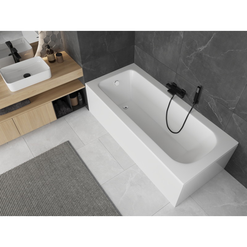 Mexen Vega obdĺžniková vaňa 190 x 90 cm so zástenou, biela - 55011909000X
